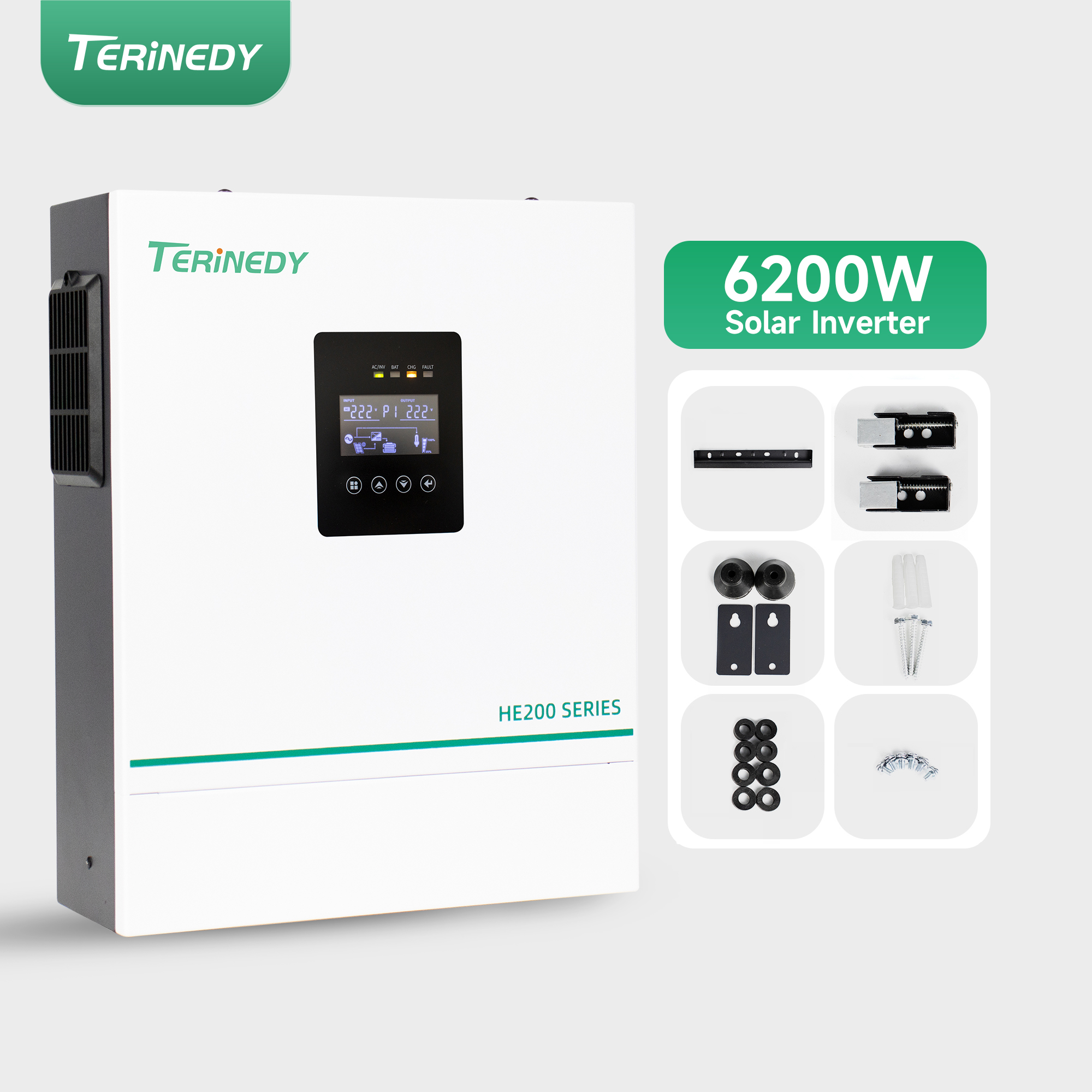 6.2Kw10KW48V High Frequency Hybrid Solar Inverter Smart Dual Output Hybrid Solar Inverter With Mppt Support Wifi Solar Inverter