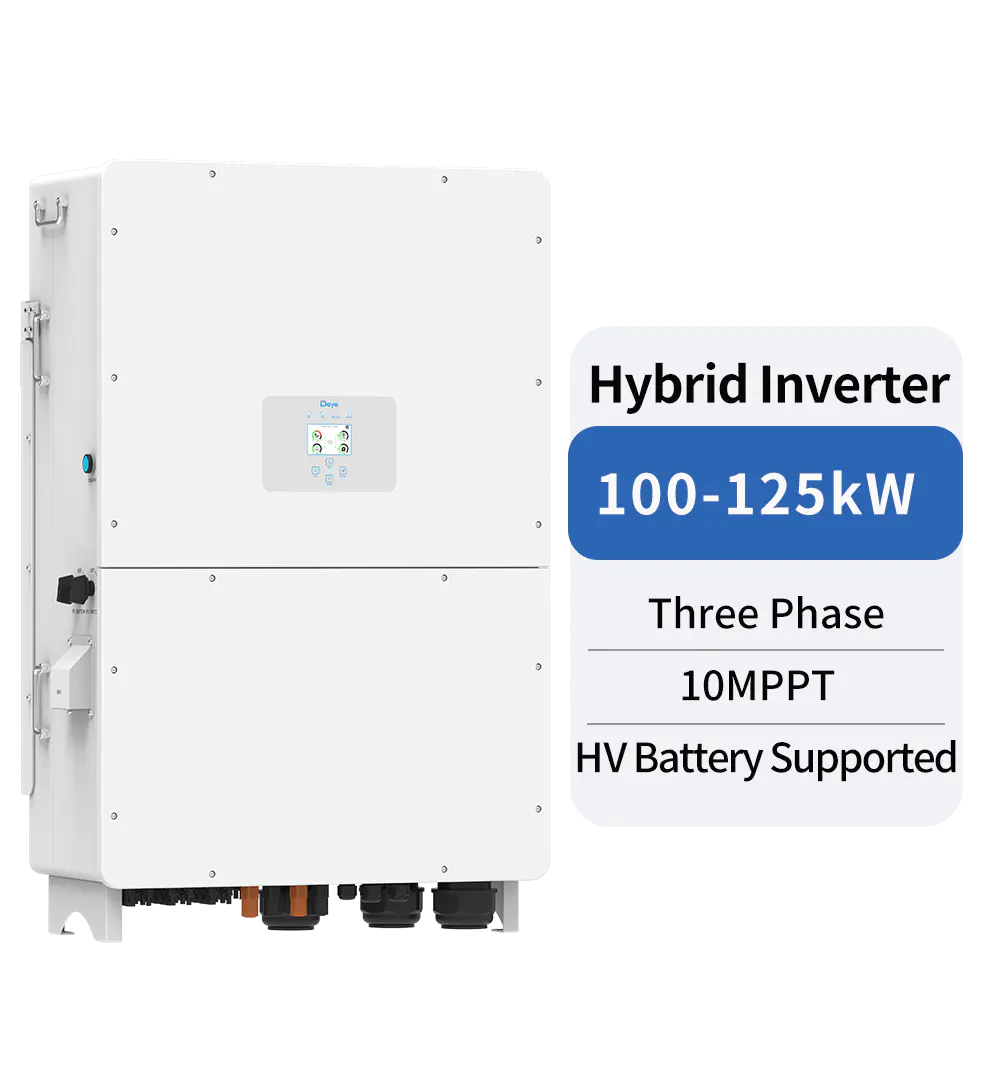 Deye 100KW 125KW Three Phases High Voltage Hybrid Solar Inverter SG02HP3 New Series Industrial Energy Storage