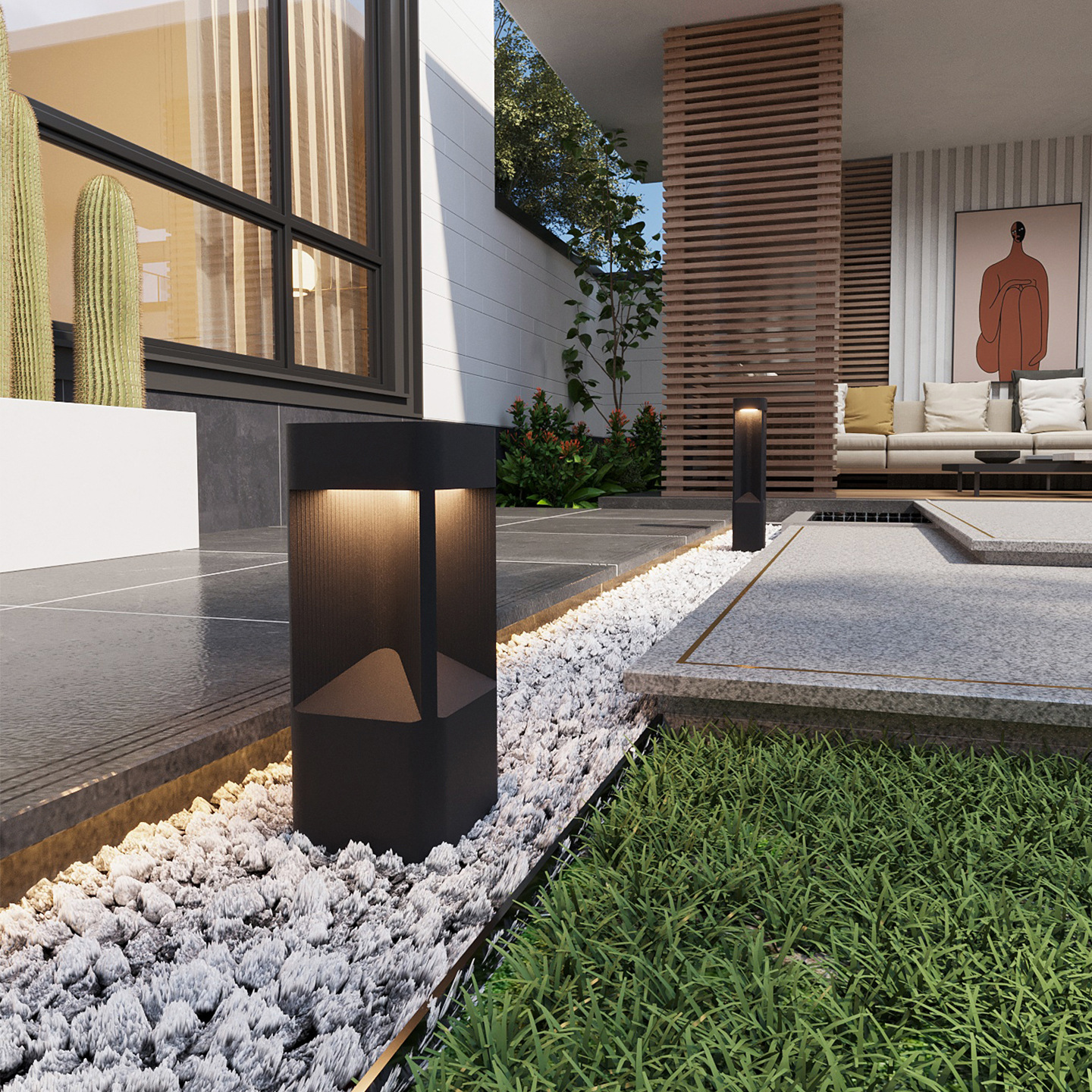 LED Lawn Light Outdoor Waterproof IP65 Aluminum Warm Light 270 Beam Angle For Garden Villa Landscape Park Path Grass