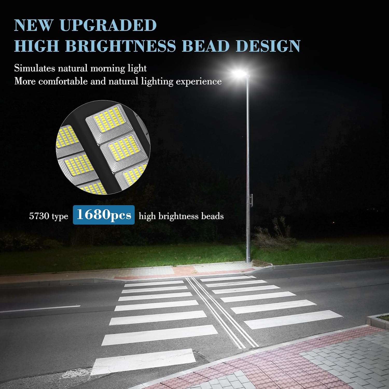 All-in-one 6000k 8000w Outdoor Waterproof Solar Led Street Lights Motion Sensor Garden Parking Lot Ip65 Rating For Roads