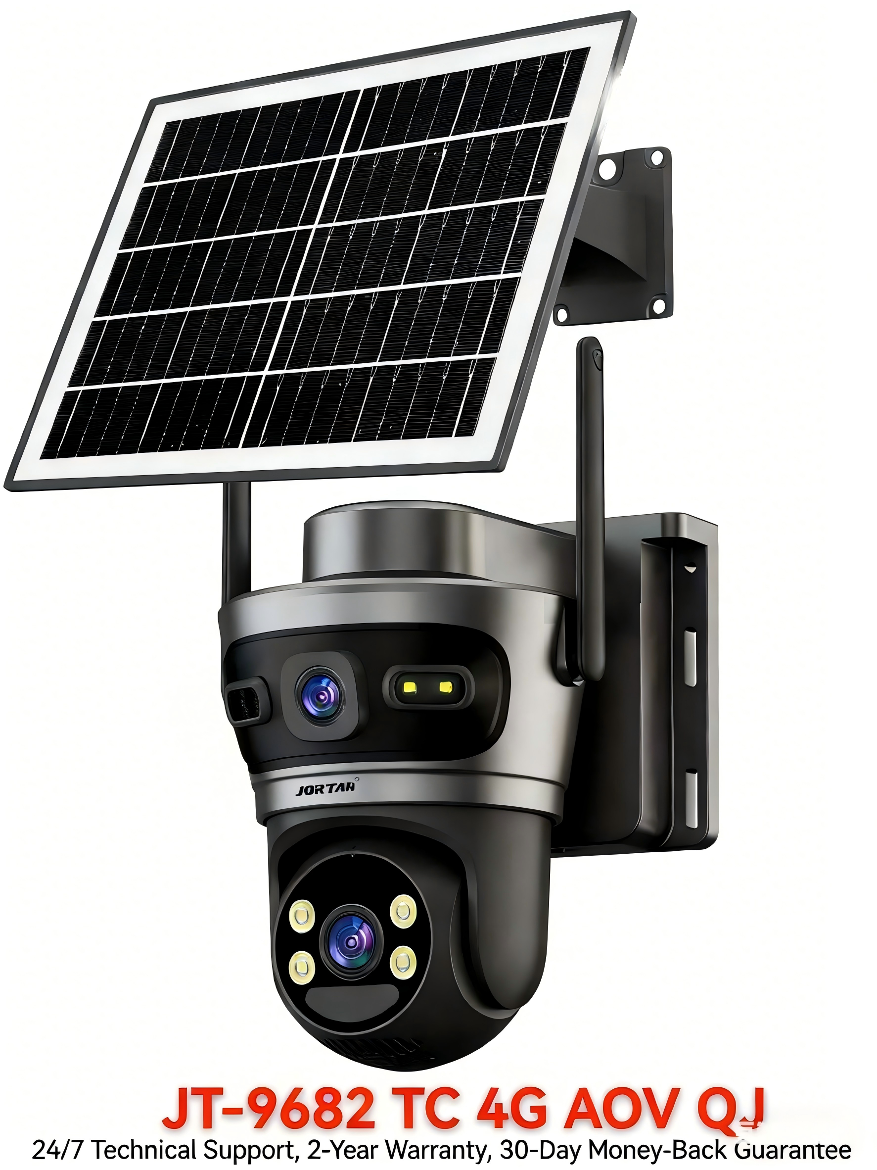 AOV 4G Solar Powered Network Camera Full Color Night Vision With Wide Angle SD Card Recording Motion Detection Two-Way Audio