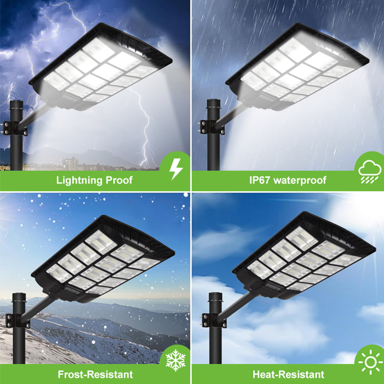 500w1000w1500w Outdoor Waterproof Household Courtyard Light Engineering Road Special Super Bright Wall Light Solar Street Light