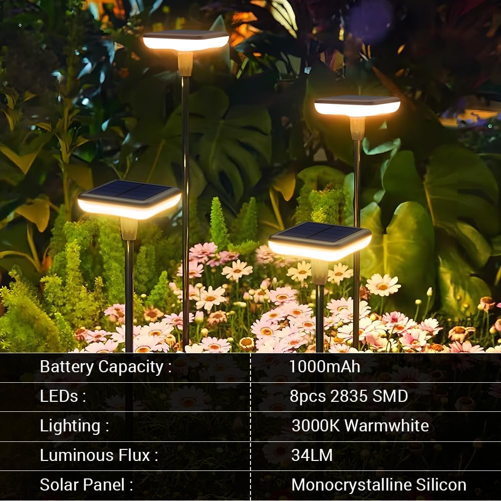 GCOTS Outdoor Trailing Pathway LED RGB Solar Powered Landscape Light IP65 Waterproof Solar Garden Lights For Garden