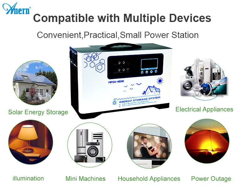 Portable Solar Power Station 500w 1000w 3000w 110V 220V Backup Emergency Lithium Battery 5000w Solar Generator For Home