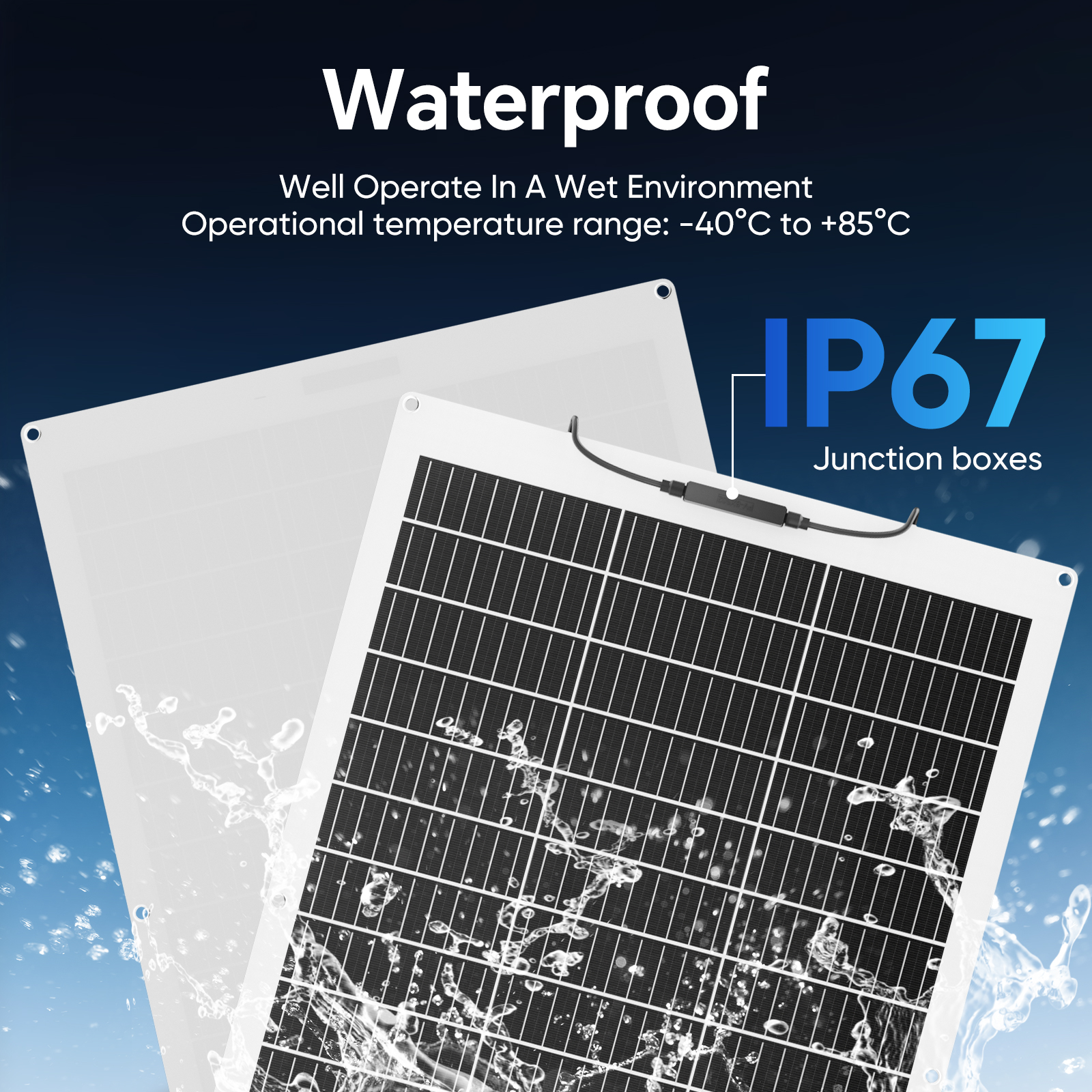 130W Waterproof Flexible Solar Panel Charger Marine RV Cabin Van Car Uneven Surfaces Roof Portable Solar Panels