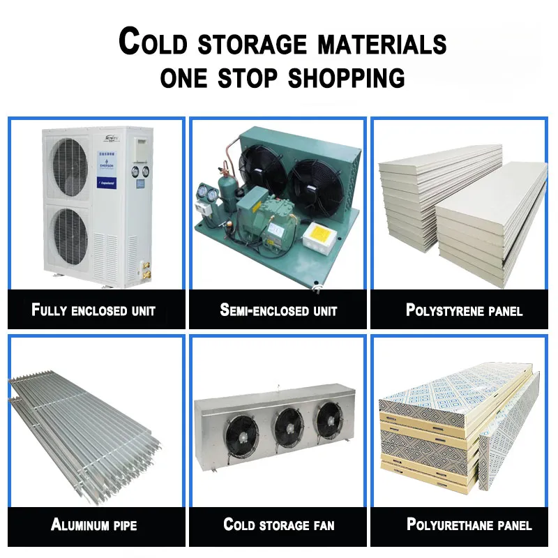 Solar Cold Storage Chill Walk in Freezer Room with Built-in Battery Storage System Refrigeration Equipment