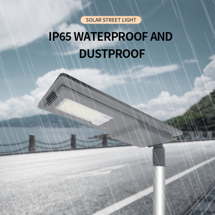 Hybrid Project Street Light Mppt Control 75AH 60AH 30AH 100W 200W All In One Street Lamp Smart Outdoor Led Solar Streetlight