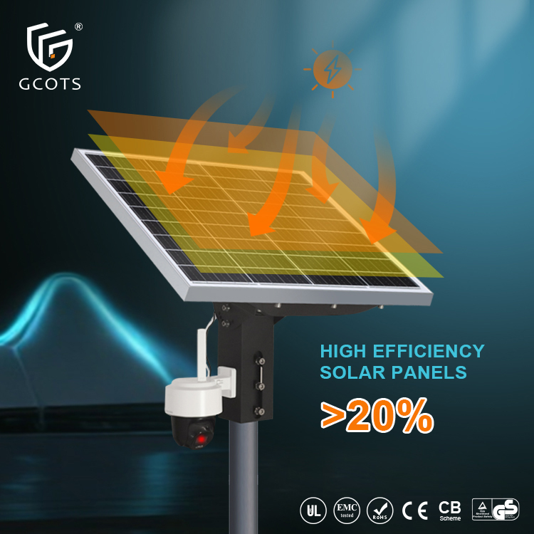 Outdoor Solar 8MP Camera With PTZ 360-Degree View 4G SIM Security Camera With Solar Panel For Outdoor Use