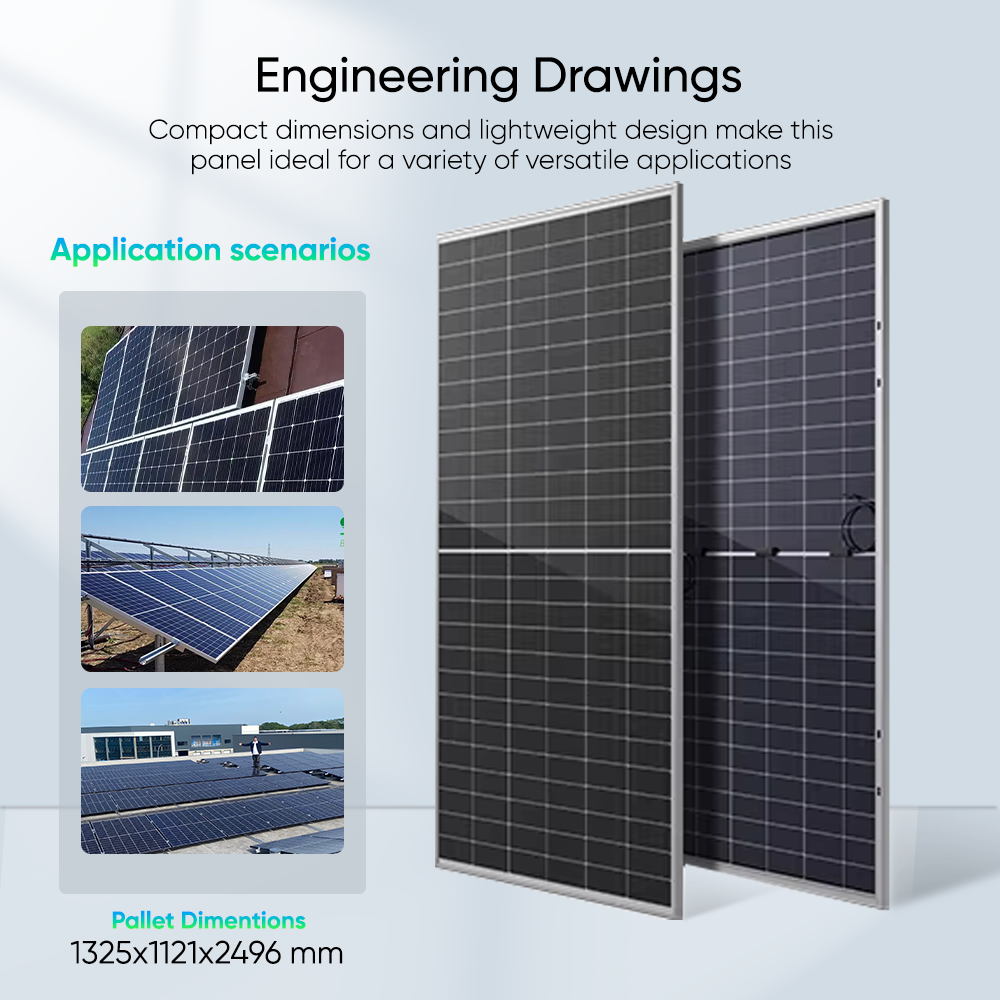 30 Years Warranty 720w Solar Panels 550W 600W 630W 695W 710W 720W Mono Bifacial TOPcon Solar Panel For Home Solar System Module