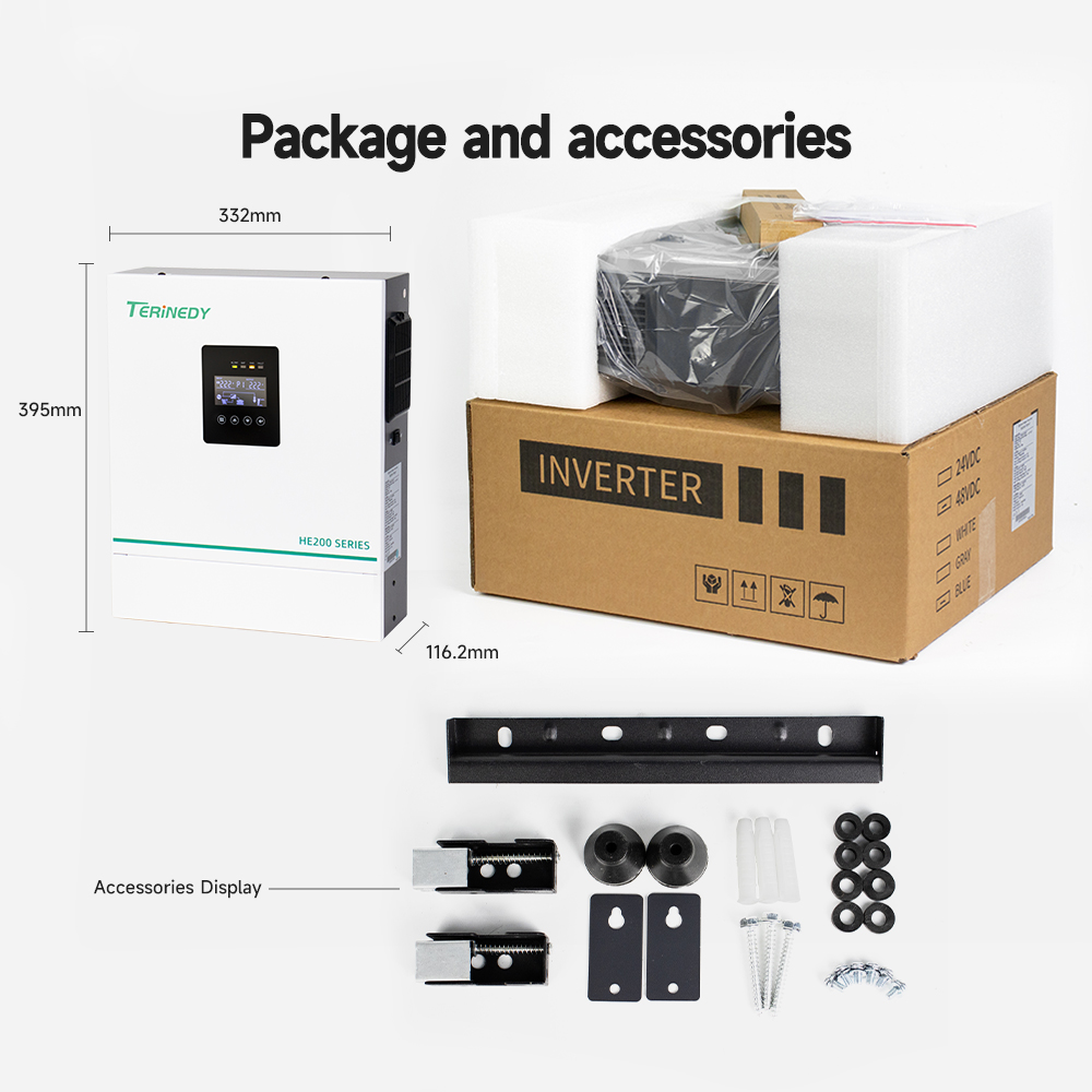 6.2Kw10KW48V High Frequency Hybrid Solar Inverter Smart Dual Output Hybrid Solar Inverter With Mppt Support Wifi Solar Inverter