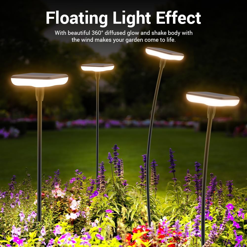 GCOTS Outdoor Trailing Pathway LED RGB Solar Powered Landscape Light IP65 Waterproof Solar Garden Lights For Garden