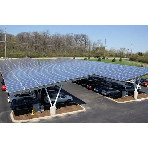 High Pre-assembled 5kw Aluminum Carport Shelter For House Solar Energy Bracket High Efficient Carport Rack Solar Parking Garage