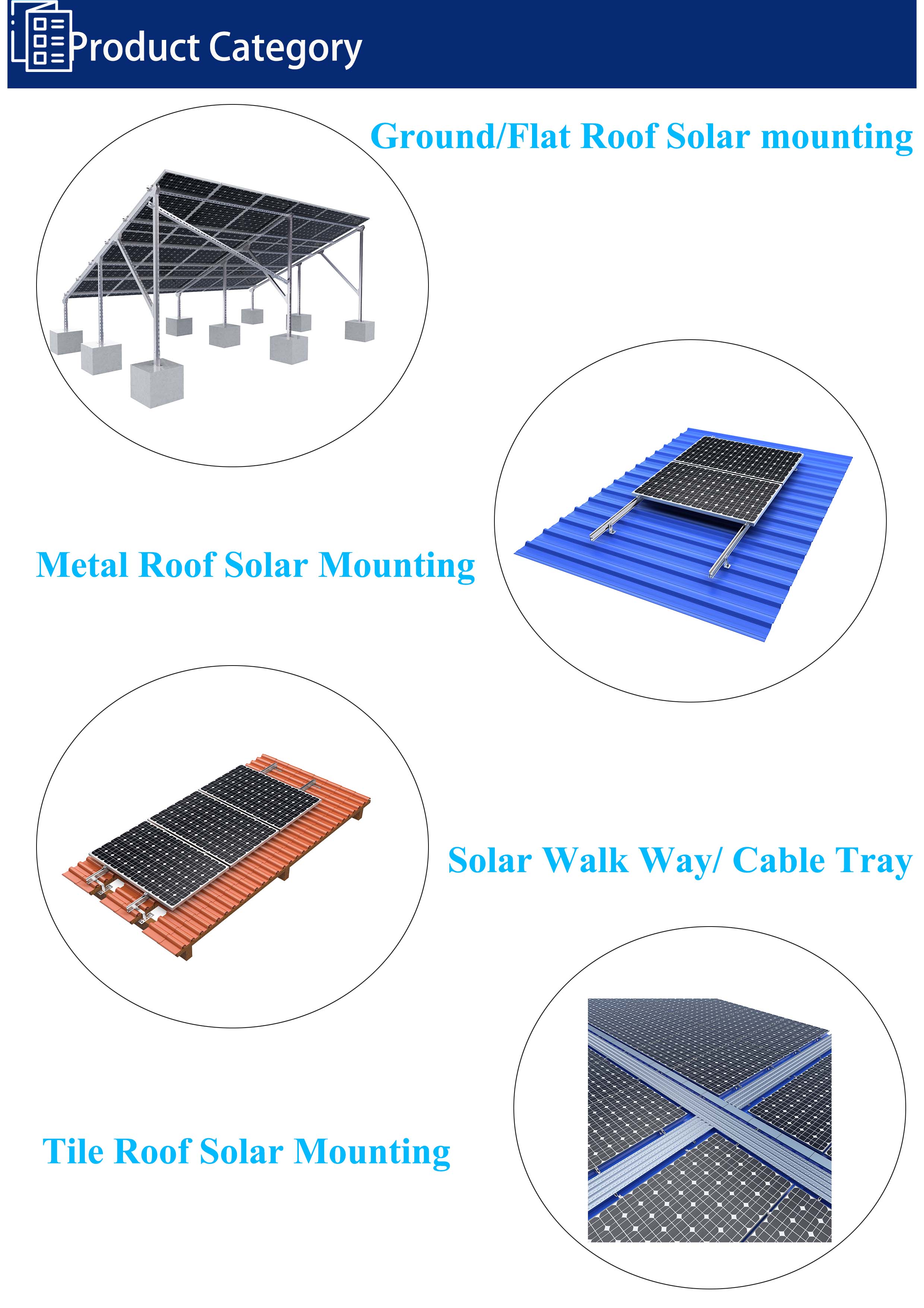 BIPV Solar Mounting Structure System Waterproof Roof Mounting Bracket Support