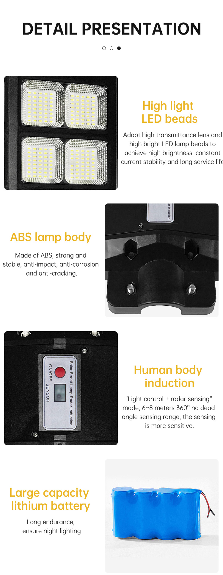 Solar Led Street Light Main Highlight