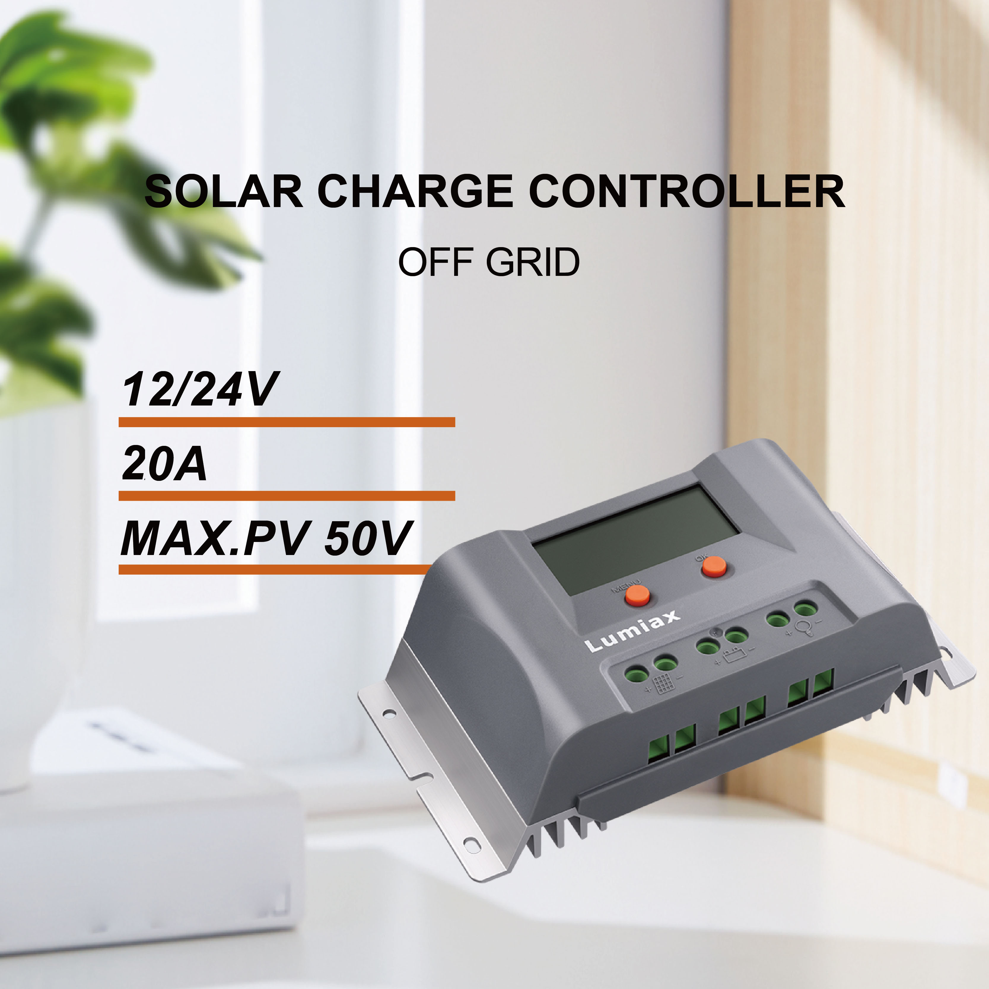 Lumiax 20A 30A 40A 12V 24V PWM Solar Panel Charge Controller USB LCD Max PV Power Solar Panels Voltage Regulator
