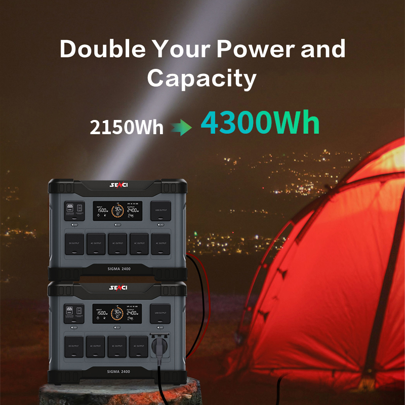 Senci 2kva 2500w Power Station 110v 220 v 1000w 2000w 2400w 3000w 4000 Watt 5kw Portable Solar Generator for air Conditioner