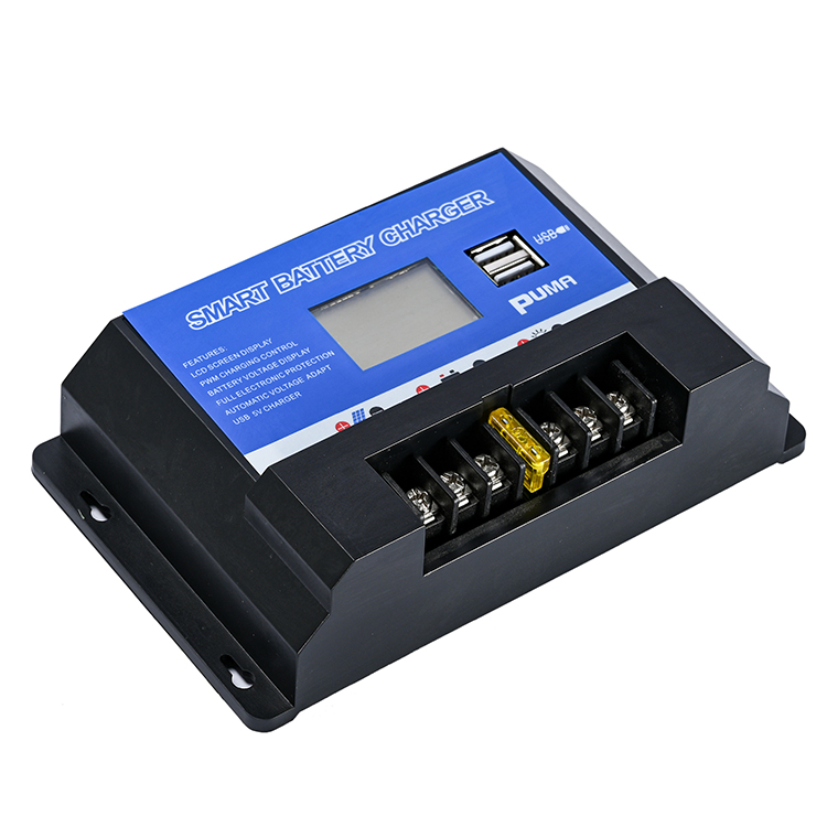 10a 20a 30a Lithium Iron Lifepo4 Battery Charger Regulators Stabilizers 12V 24V Auto Dual USB PWM Solar Charge Controller