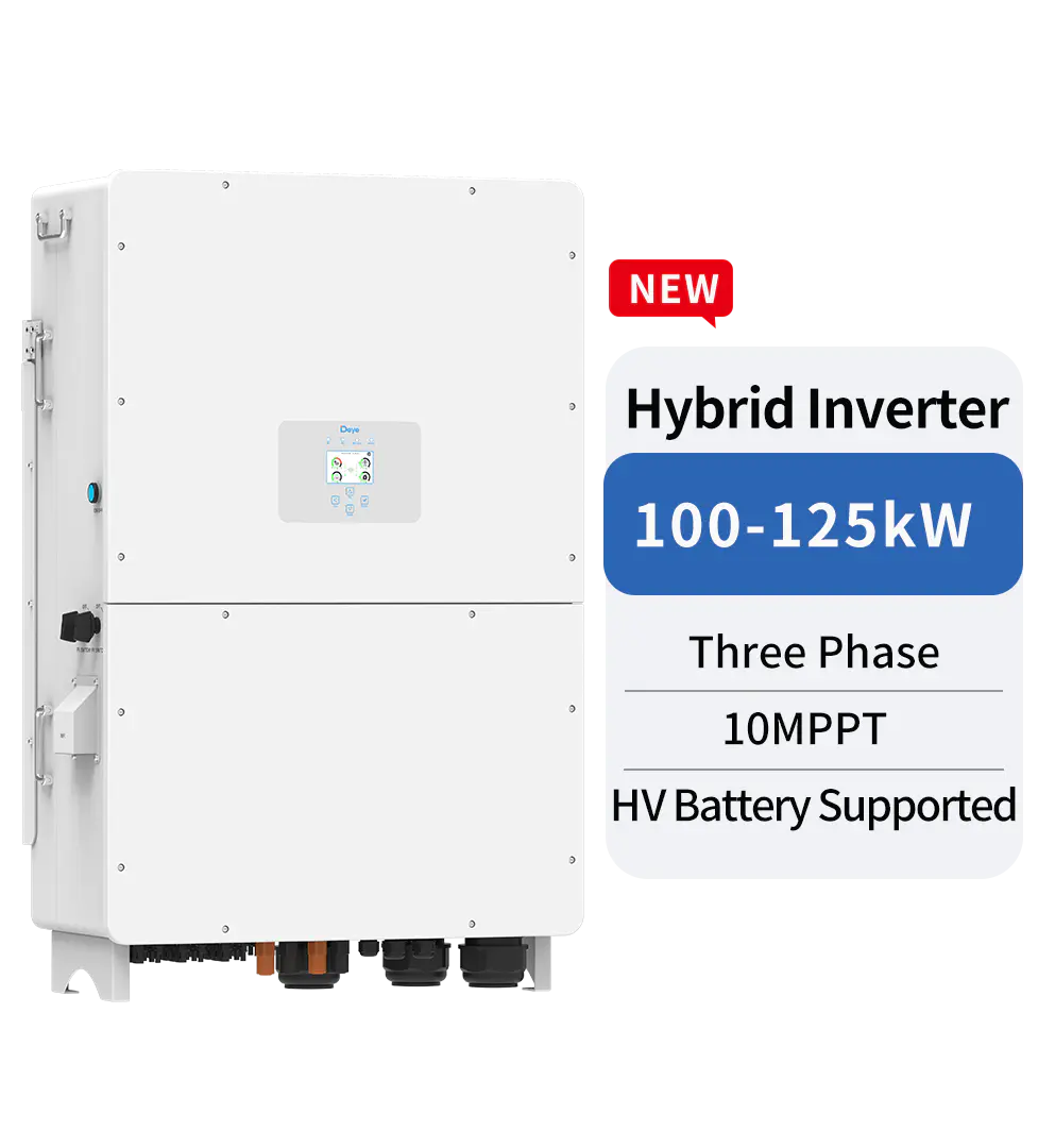 Deye 100KW 125KW Three Phases High Voltage Hybrid Solar Inverter SG02HP3 New Series Industrial Energy Storage