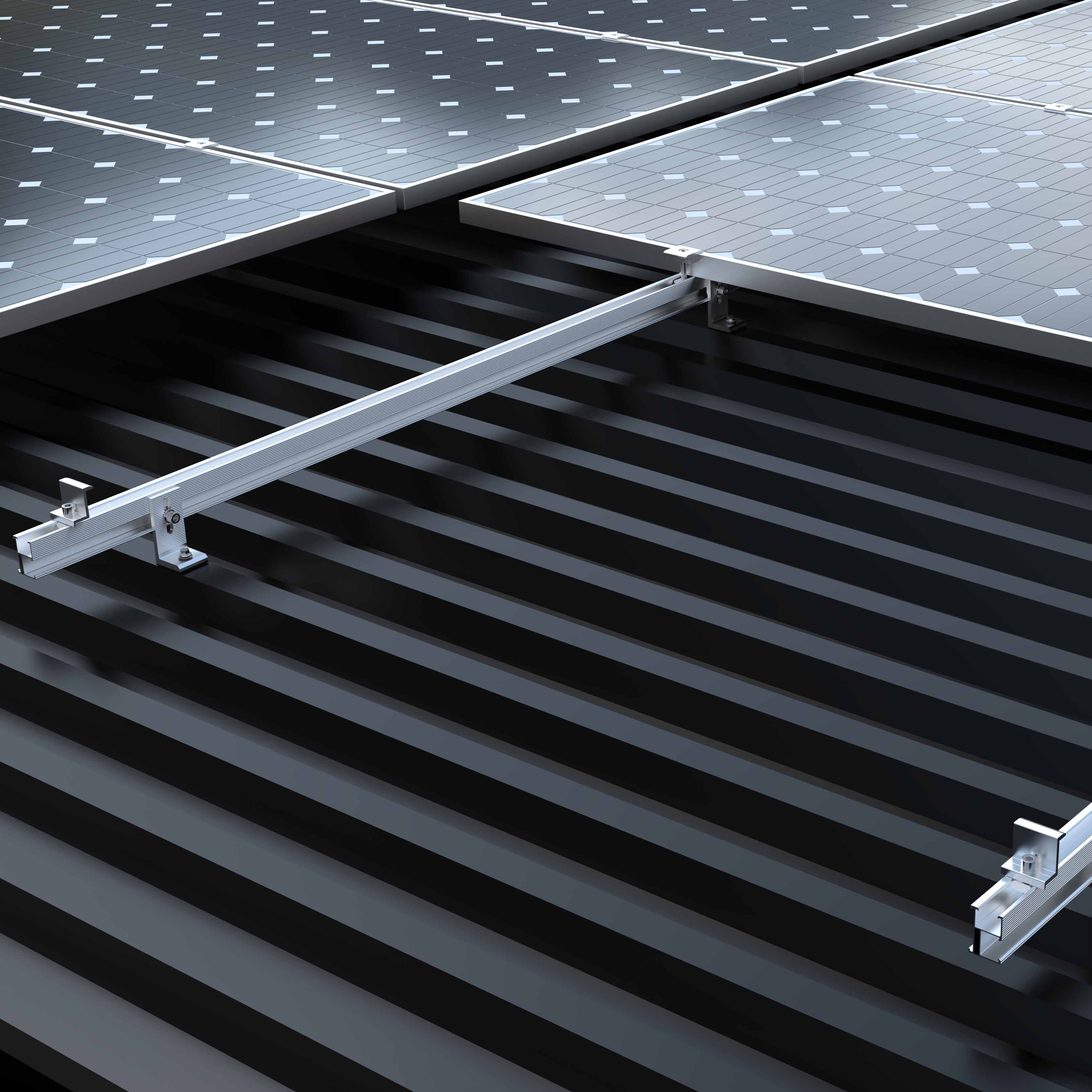 Aluminum Roof Top Pv Photovoltaic Panel Mounting System Kit Solar l Feet with Hanger Bolt