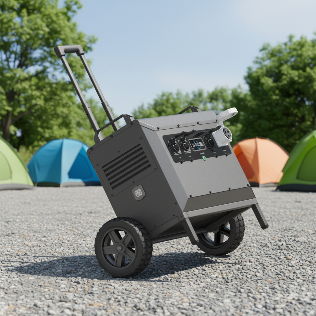 E-Nice Portable Power Station 3-5kW LiFePO4 Solar Panel Car Compatible MPPT Controller Cigar Lighter Easy to Carry