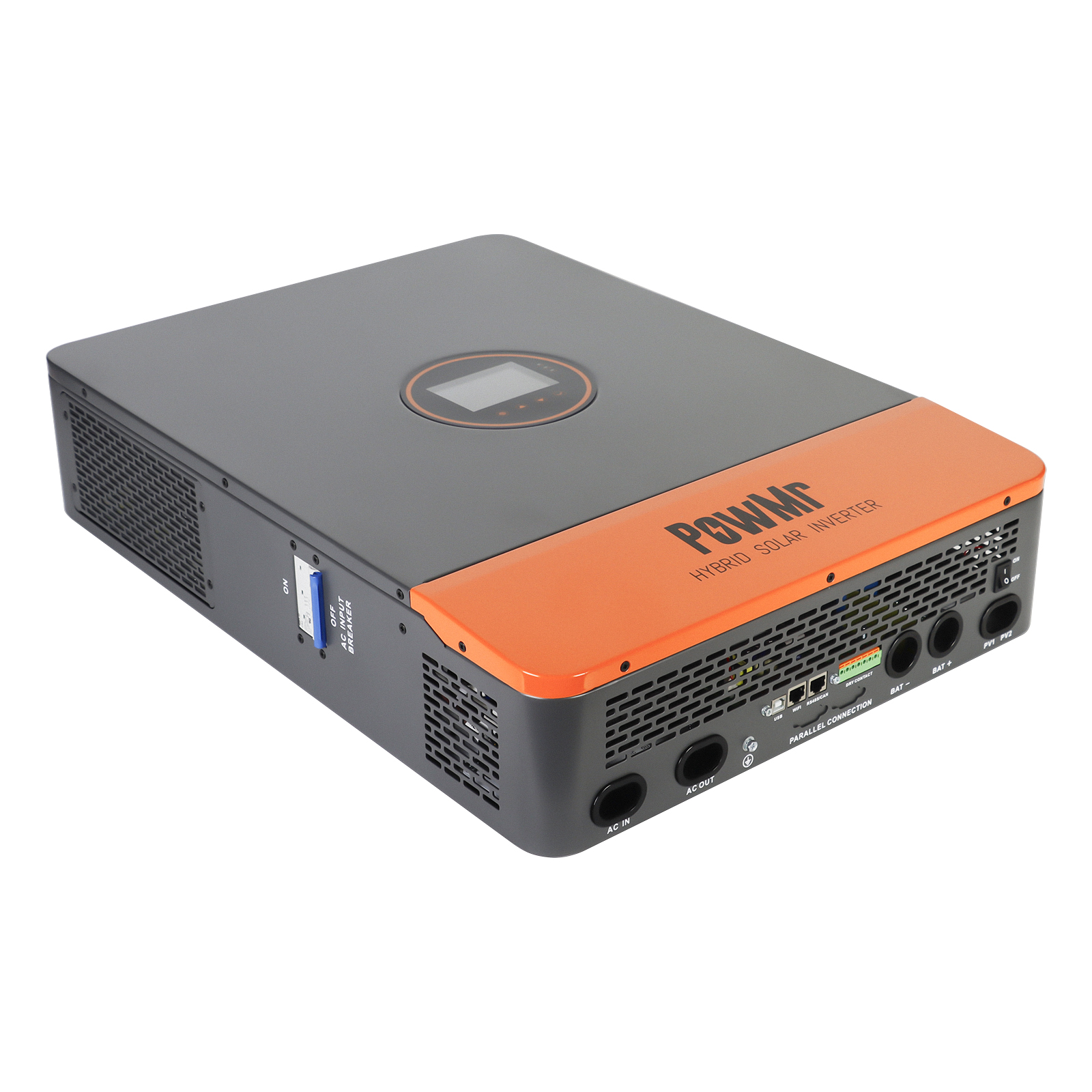 PowMr 5KW 6.5KW 12KW 10KW 48V Hybrid Solar Inverter 110V/230V/400V On/Off Grid Pure Sine Wave Hybrid Solar Inverter