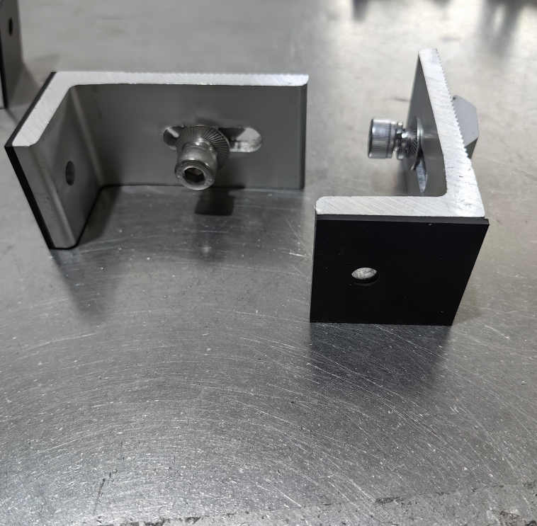 Solar Railing L Foot Bracket Solar PV Panel Mounting System Aluminum Alloy Bracket for Metal Roof