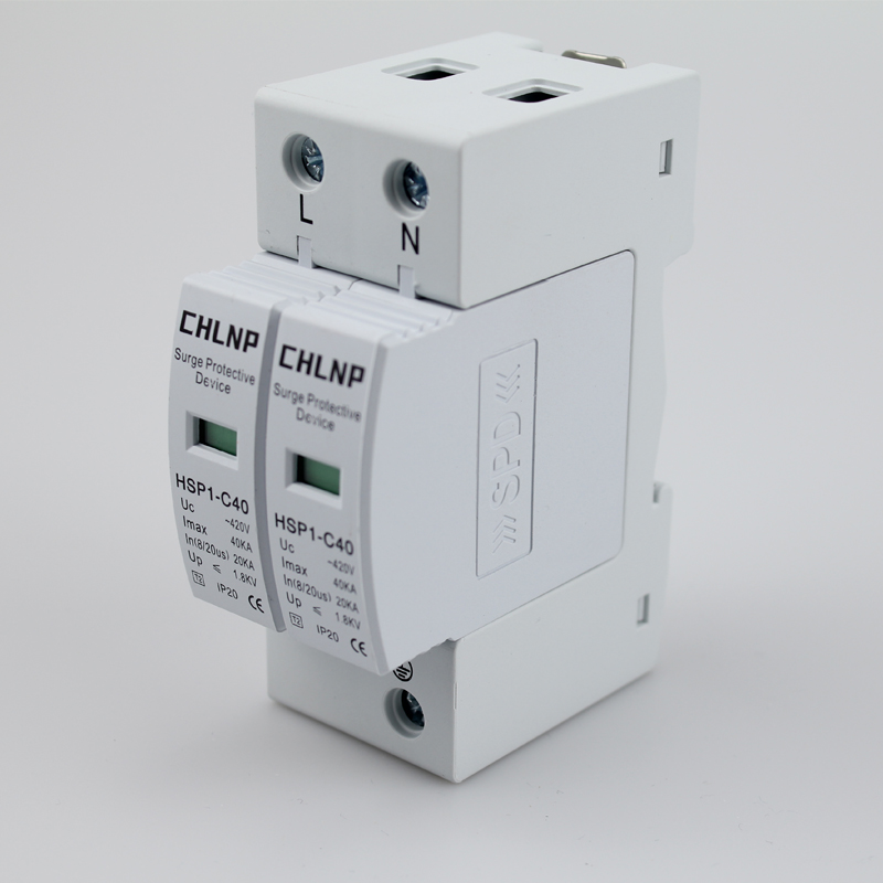 Surge Protection Device Household 4 Pole Three-Phase Power Switch 2P 40ka Surge Mode Arrester T2 Type