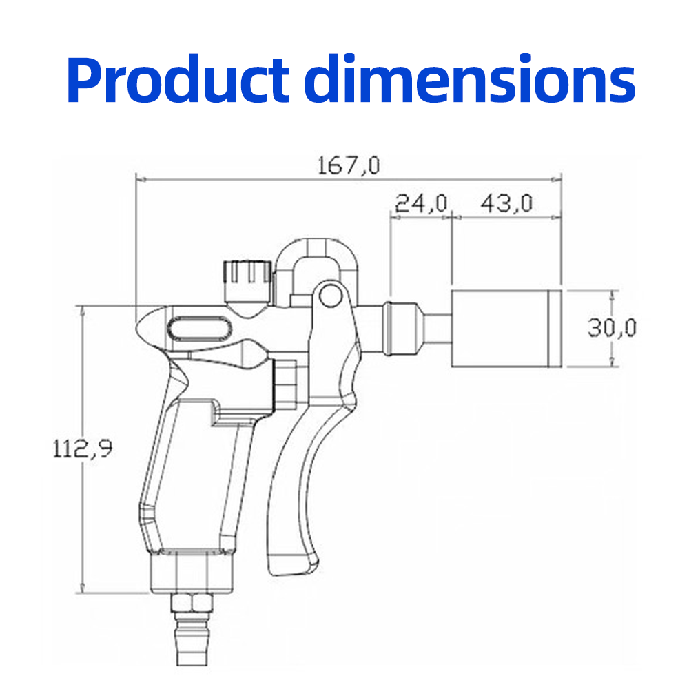 ST302E Ionizing Air Gun Plastic Rectifier Ion Gun High Voltage Generator Industrial Static Eliminator For PCB Manufacturing