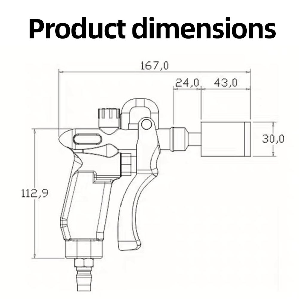 STICKON ST302A Piezoelectric Ionizing Gun With High Voltage Generator For Industrial Static Electricity Remover Antistatic Gun