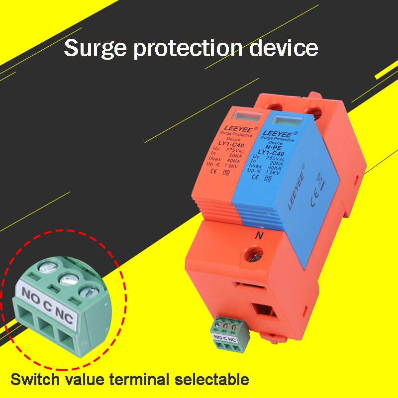 Type 2 AC spd 40ka 1P+N Solar spd 275v Ac Single Phase Surge Protective Device