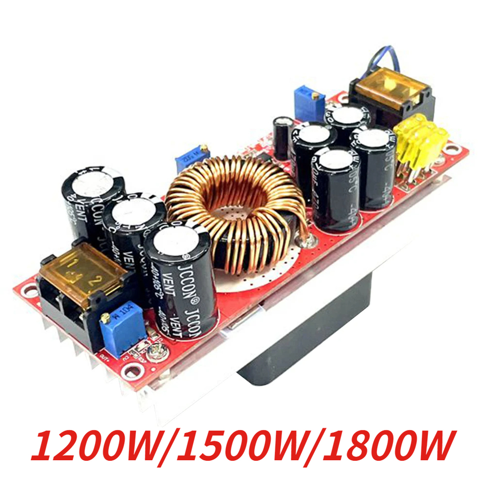 1800W 40A 1500W 30A 1200W 20A DC-DC Boost Converter 10-60V 12-90V Adjustable Voltage Charger Electronic Power Supply Module