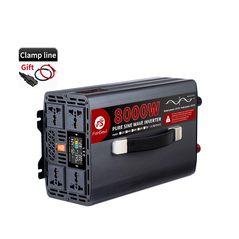 Fonsoul 8000W Pure Sine Ware Inverter Handheld 4 Universal Chargers for Home &amp; Automotive Industry Use Car Power