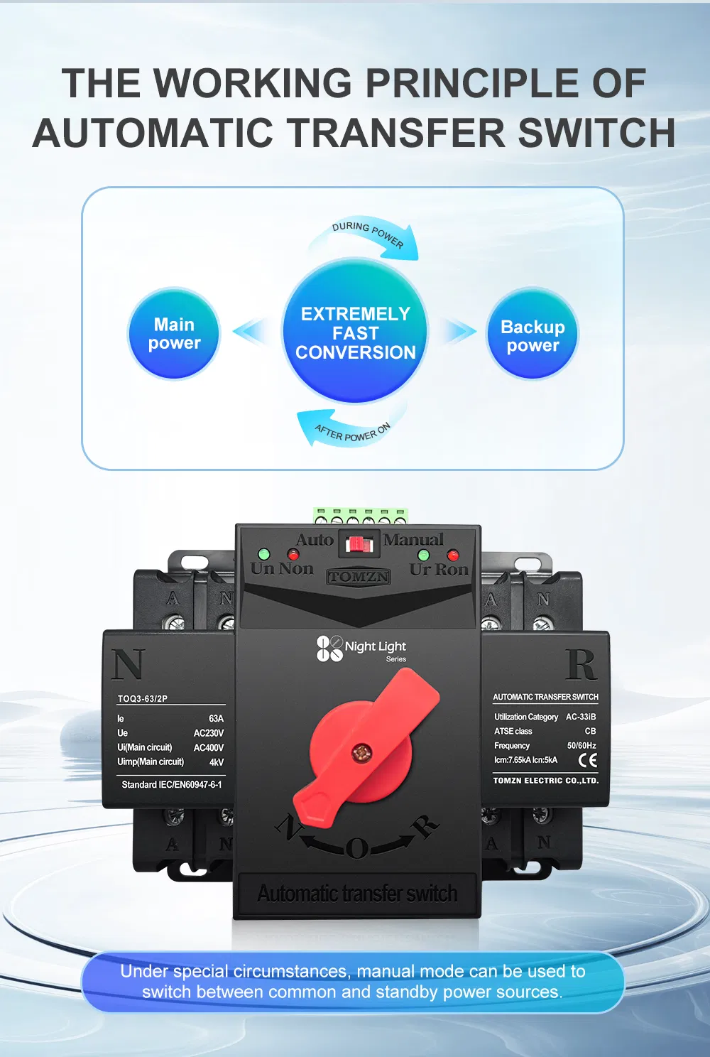 Dual Power Automatic Transfer Switch ATS - Illustration 3
