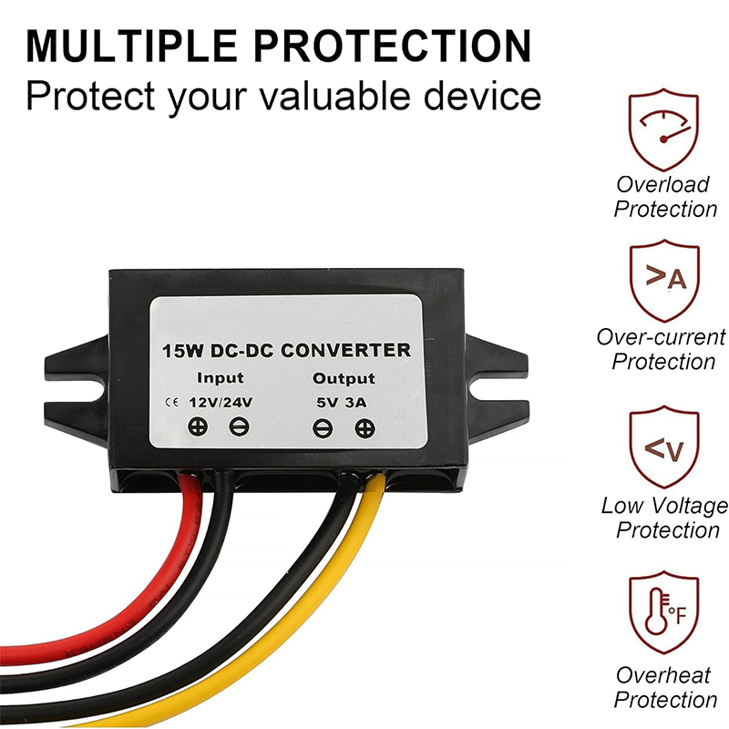 Waterproof DC-DC Converter Port View
