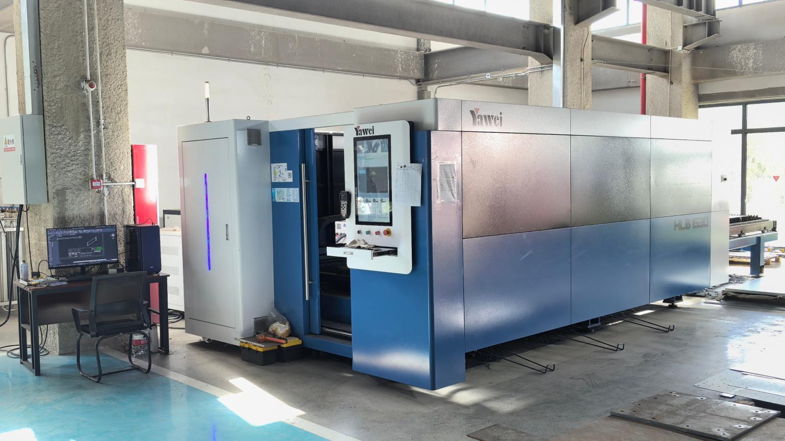 Laser cutting machine for precision sheet metal fabrication at Sowest Electric