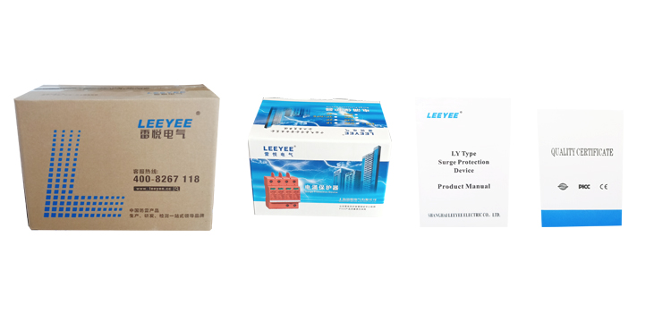 MOV Varistor Type 60kA 3P NPE 275V AC Spd Surge Arrester Device