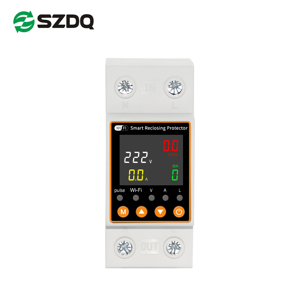 Tuya WiFi Smart Relay Voltage Stabilizer 63A Single AC 10kVA 50/60Hz Reclosing Protection Voltage Leakage App Control DIN Rail