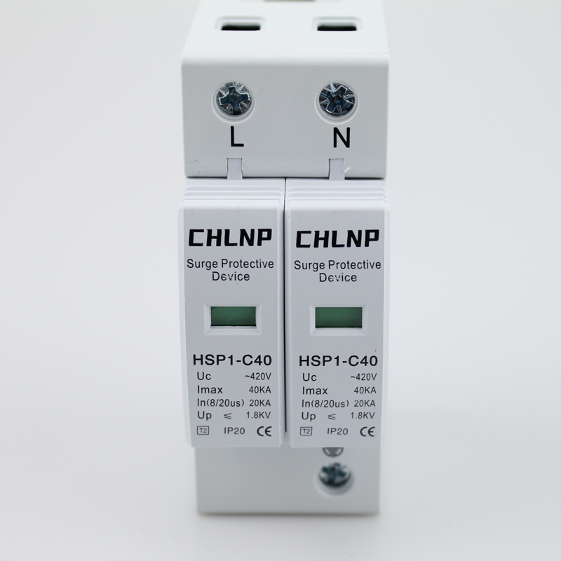 Surge Protection Device Household 4 Pole Three-Phase Power Switch 2P 40ka Surge Mode Arrester T2 Type