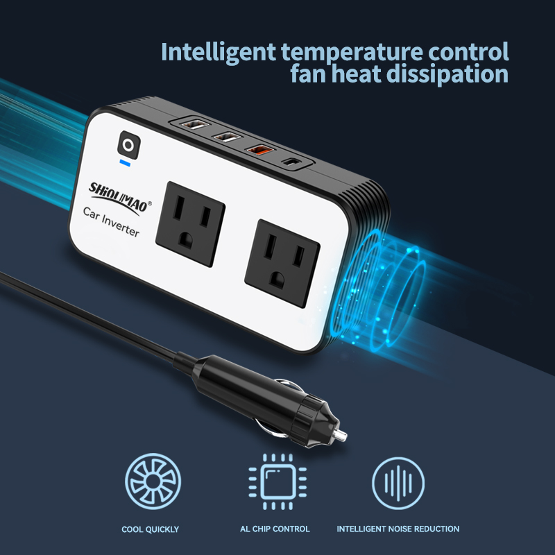 Cargador De Coche Del Inversor De Potencia Del Coche De 200W Dc Al Inversor De Corriente Del Convertidor De Corriente 12V 110V