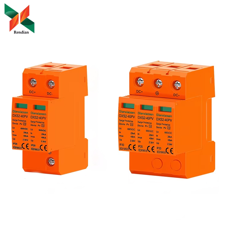CE TUV Certified SPD 2 Poles 40KA lightning Arrester Type T2 20kA-40kA 230V400V AC Surge Protector