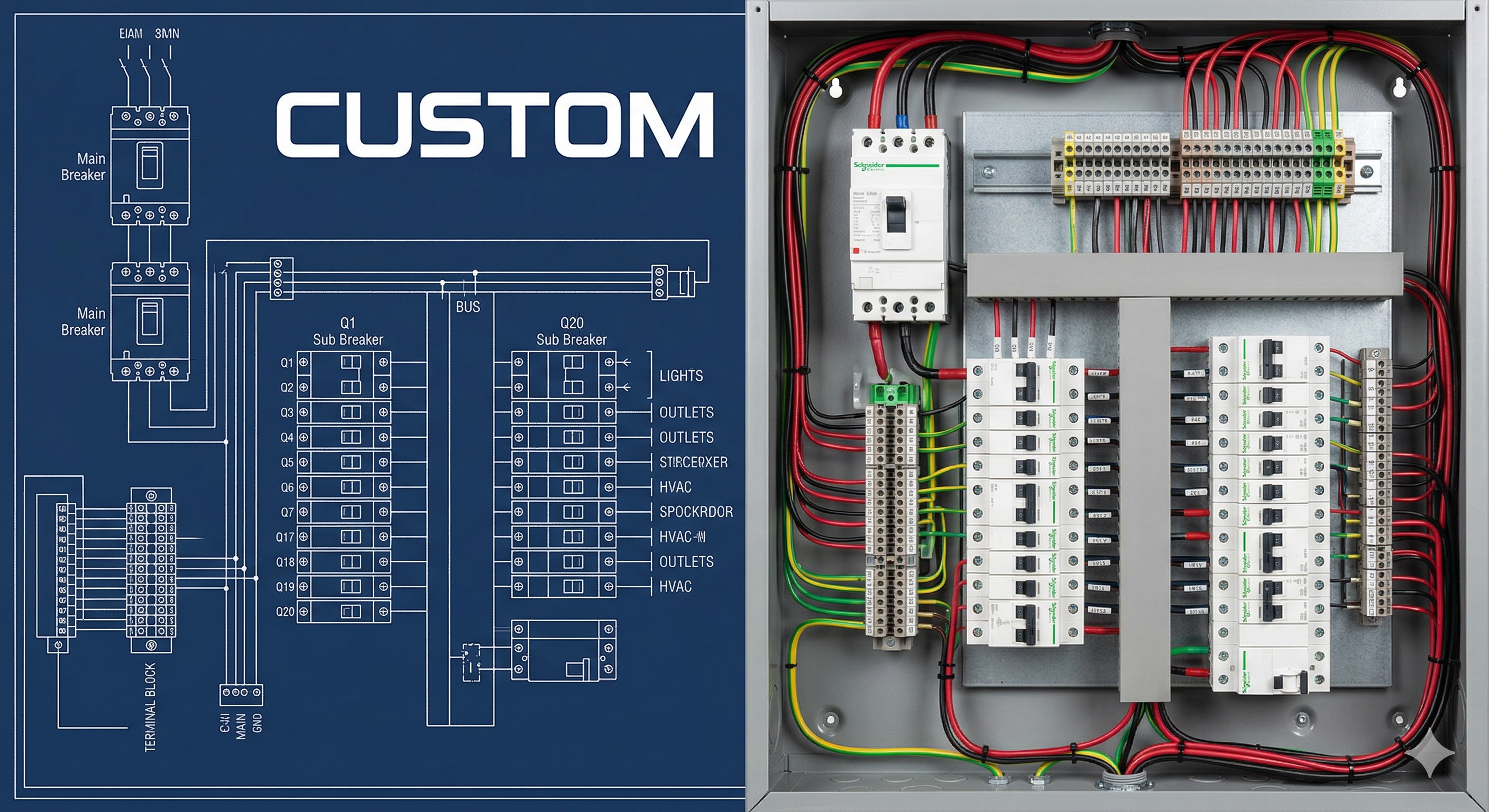 Custom Low Voltage Power Distribution Board, Industrial Electrical Control Cabinet, HV Switchgear, Circuit Design &amp; Assembly
