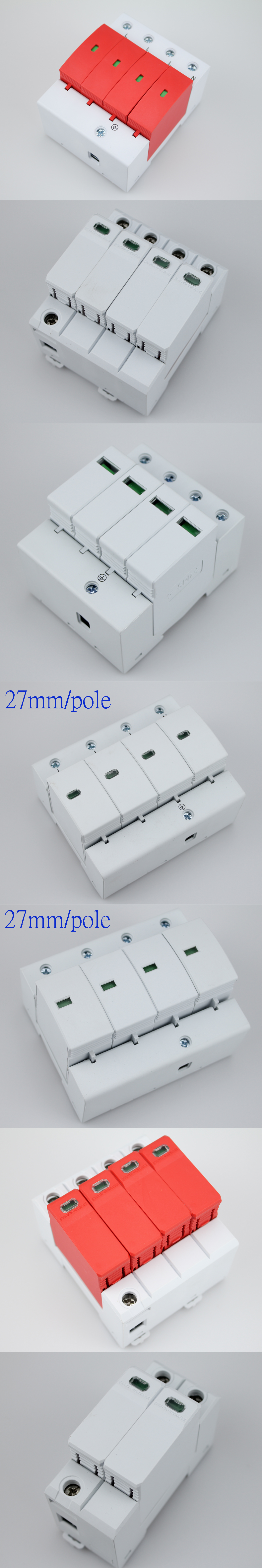 Surge Protection Device Household 4 Pole Three-Phase Power Switch 2P 40ka Surge Mode Arrester T2 Type