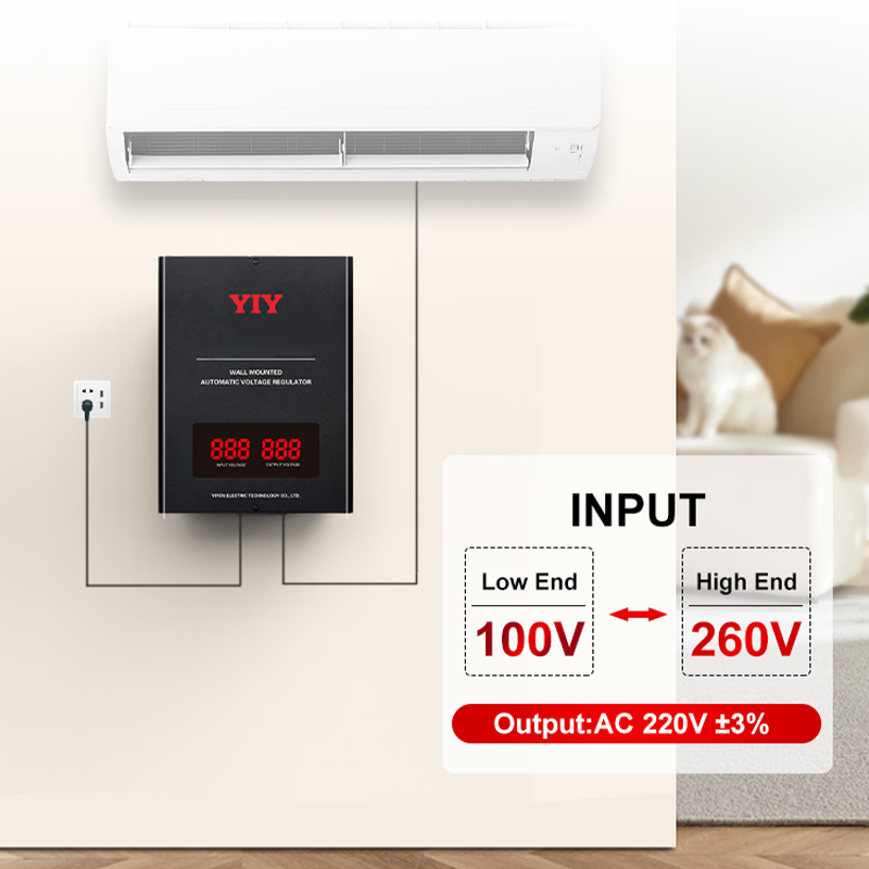 Sleek Design Single Phase Servo Voltage Regulator/Stabilizer 220V Output for Family Use