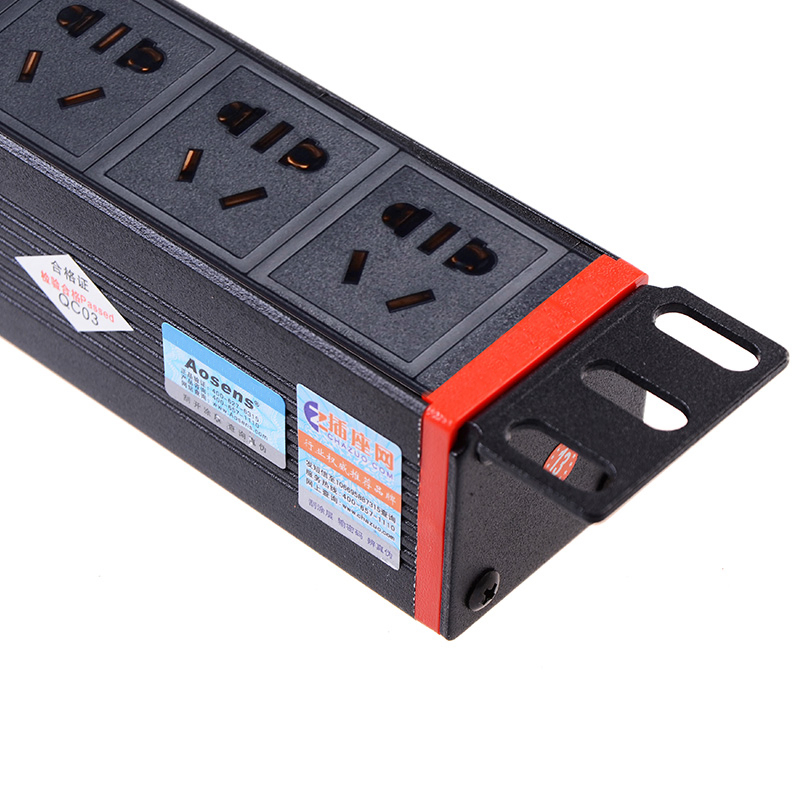 1u 19 Inch Rack Mount Cabinet Aluminum Alloy Power Distribution Unit PDU