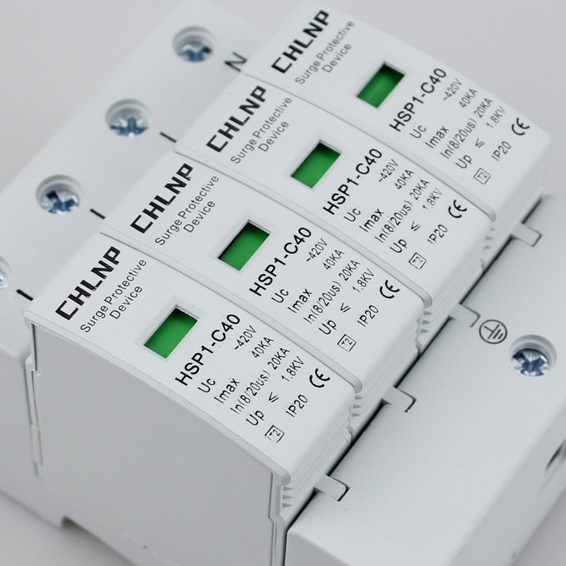 Surge Protection Device Household 4 Pole Three-Phase Power Switch 2P 40ka Surge Mode Arrester T2 Type