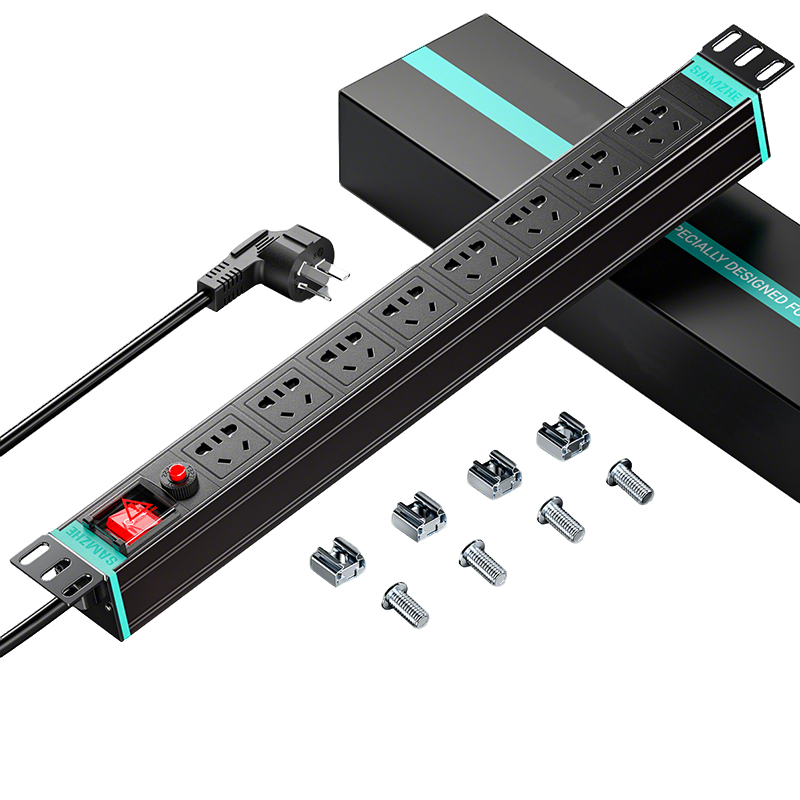 Steel Network Server Cabinet Eight Port Lightning Protection PDU Power Distribution Unit