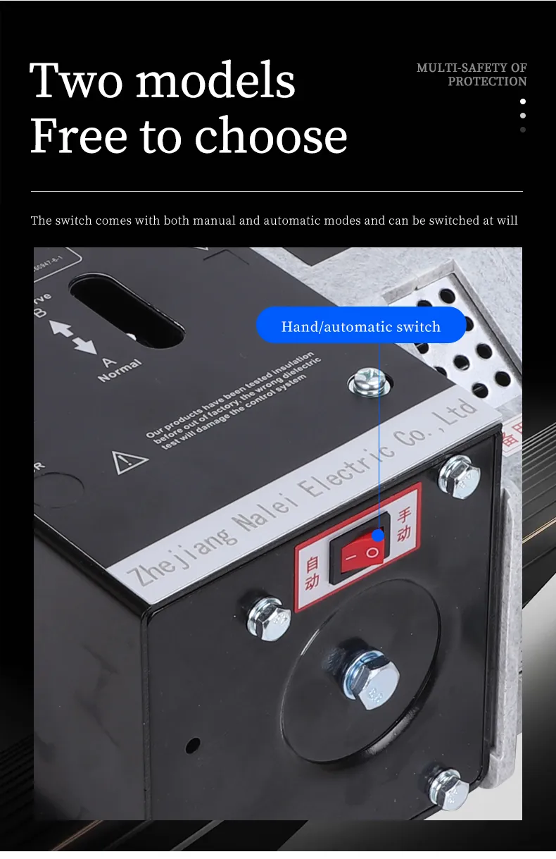 4p 400A 50/60Hz AC380V Control Voltage 220V 30ms Fast Switching Uninterruptible Dual Power Automatic Transfer Switch ATS
