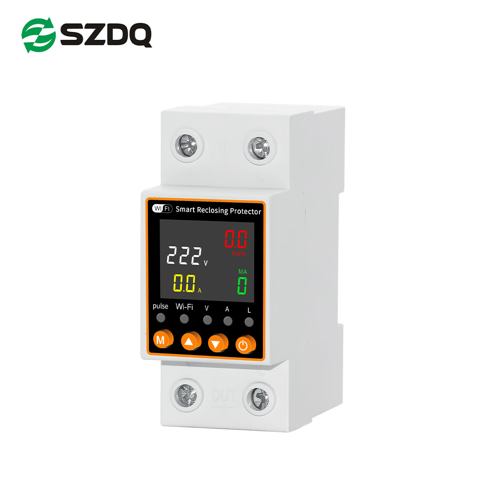Tuya WiFi Smart Relay Voltage Stabilizer 63A Single AC 10kVA 50/60Hz Reclosing Protection Voltage Leakage App Control DIN Rail