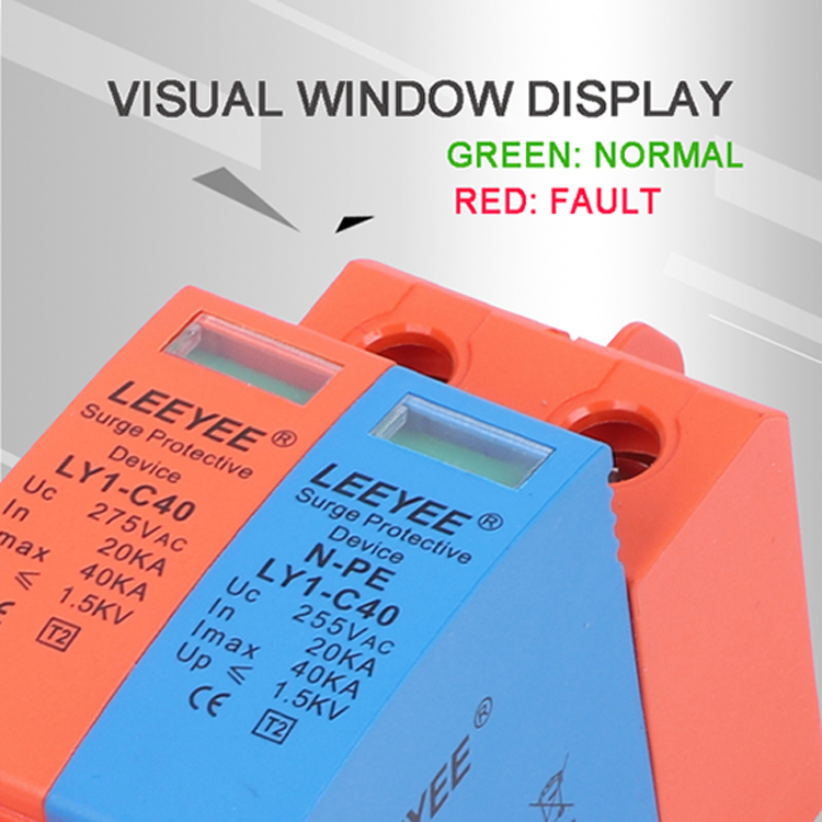 Type 2 AC spd 40ka 1P+N Solar spd 275v Ac Single Phase Surge Protective Device