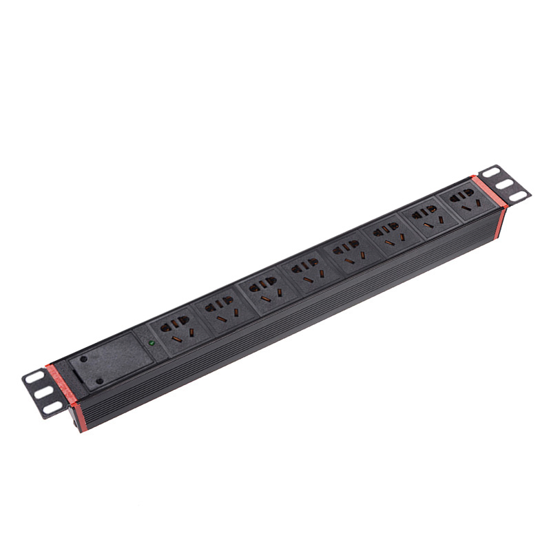 1u 19 Inch Rack Mount Cabinet Aluminum Alloy Power Distribution Unit PDU